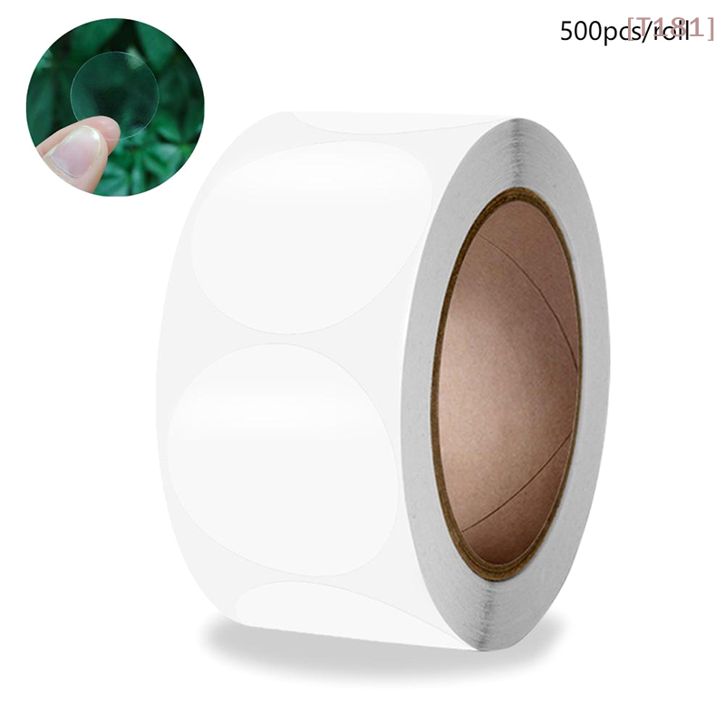 ٥٠٠ قطعة/لفة ملصقات شفافة دائر - مراجعة Sticker Label Roll وسعره