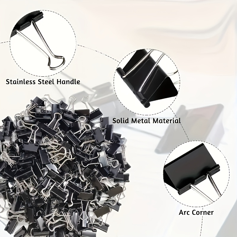 مشابك ورق ملونة وسوداء للمكتب، - مراجعة Binder Clip Assorted وسعره